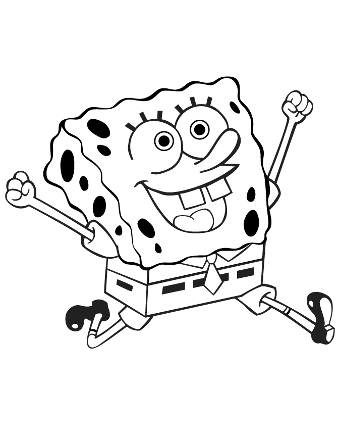 Plansa de colorat cu Spongebob 84 102